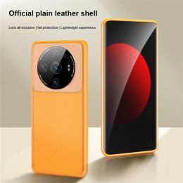 Behandelt ultradunne vaste kleurleer telefoonhoesje voor xiaomi 12s ultra lensfilm allinclusieve antibump zachte beschermkoffers dekking