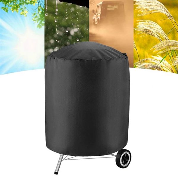 Cubiertas Weber BBQ Cover Heavy Duty Impermeable BBQ Grill Cubiertas Lluvia Barbacoa Anti Polvo Lluvia Al Aire Libre Carbón Barbacoa Accesorios Herramientas