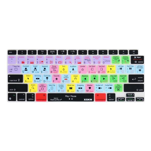 Couvre XSKN Final Cut Pro X Couvre-clavier de raccourci Skin pour 2020 Sortie du nouveau MacBook Air 13.3 