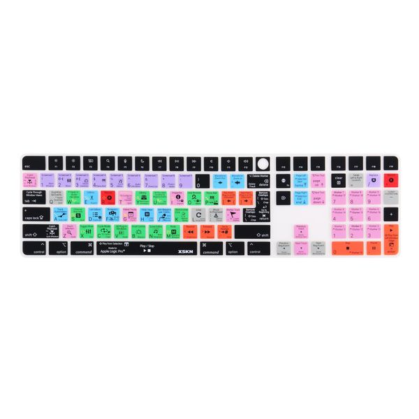 Cubre la piel de la cubierta del teclado de silicona XSKN Logic Pro para el teclado mágico de chip IMac M1 de 24 