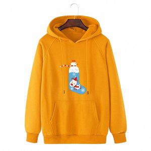 covrlge Herfst Winter Kerst heren Europese Amerikaanse Straat Mannen Kerst Sokken Afdrukken Sweatshirt Fit Maat Capuchon MWW274 D4eP #