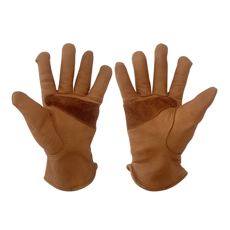 Cow hide hand protection driver's gloves waterproof and cutting resistant inner cowhide handling mining
