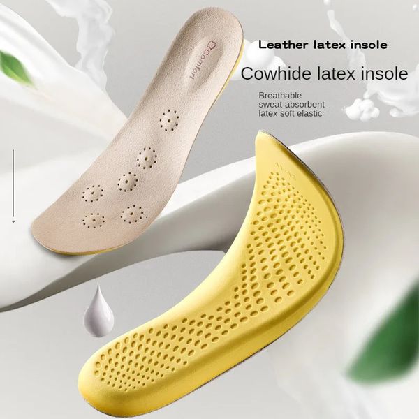 Cow Letex Latex Sports Sole intérieure Cow Sole pour chaussures Arch Support Poussions de chaussures Absorbant Femmes Men Pad Cushion 231221