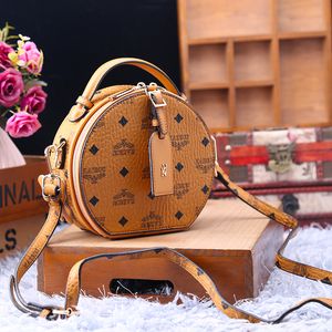 Cow Leather Femmes Circular Sac 2023 Fashion Geometric Prints Crossbody Body Sac Dames Designer Bourses et sacs Messenger Sac Luxe G