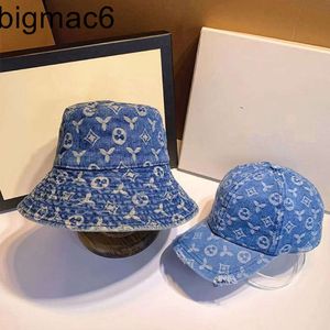 Cowboy Bucket Hat Casual Unisexe Casquettes Femmes Hommes Designer VL Chapeaux pour Street Denim Imprimer Casquette Ajustée Hommes Bonnet D2109152HL Haute qualité