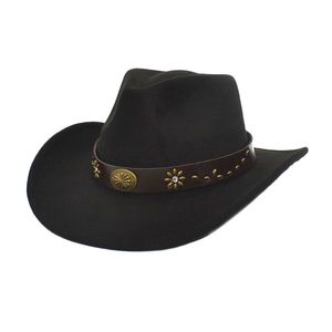 Cowboy Fedora Hat for Women Men Fedoras Jazz Top Hats Women's Wide Brim Cap Retro Men's Caps Trilby