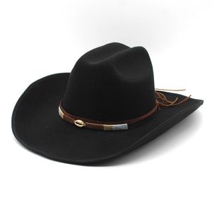 Cowboy feutre chapeaux Fedora chapeau Fedoras femmes hommes Trilby large bord casquettes automne hiver grand Jazz haut casquette 2023