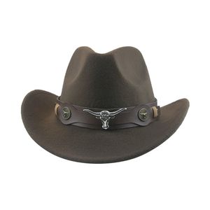 Cowboy hoed cowboy western cowgirl hoeden hoeden voor vrouwen cowhead riem luxe vintage casual fedoras man hoed sombrero hombre gorras