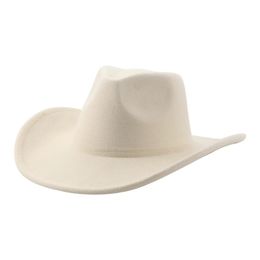 Chapeaux de chapeau de cowboy pour femmes homme solide panama largeur rocguet occasionnel occidental cow-girls kaki chaps jazz noir sombrero hombre sombreros 240410