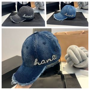 Cowboy gat baseball cap strass brief borduurwerk vintage designer hoed veelzijdige sportpet
