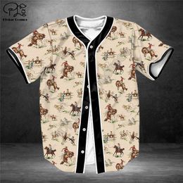 Articles de cowboy Mandala Pattern Baseball Jersey Shirt 3D partout sur les chemises de maillot de baseball imprimées Tops Hip Hop