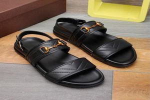 Cowhide Brand Luxury Saddle heren sandalen slippers beroemde designer letter g schoenen strandschoenen 38-465288320