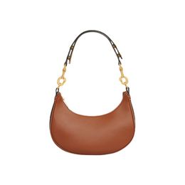 Sac demi-lune en peau de vache pour femmes, sac de dîner sous les bras, sac à main avec connaissement, sac à portée oblique