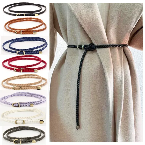 Cinturones de cuero de vaca para accesorios de mujer Cinturones de cintura de color sólido Vendidos con caja de embalaje