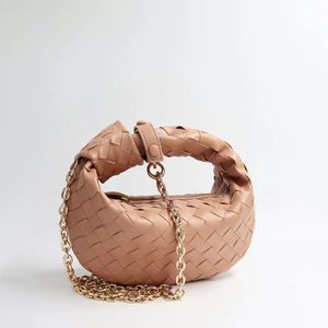 Cuir de vachette chaîne tissage noeud sac à bandoulière peau réelle fait à la main de luxe concepteur petits fourre-tout femme tricot sacs à main et sacs à main 5828