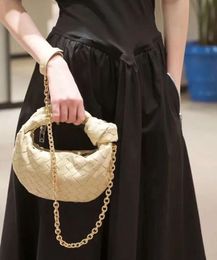 Chaîne en cuir de vachette tissé noeud épaule Jodie sac peau véritable fait à la main de luxe concepteur petits fourre-tout femme sacs à main et sacs à main en tricot 6088ess