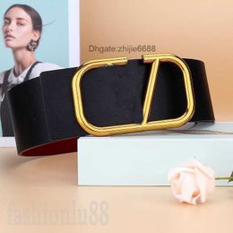 Ceinture de loisirs en peau de vache couleur unie ceintures de luxe en V Valentino style occidental rétro double face cintura taille réglable designer pour hommes épais noir femme bel