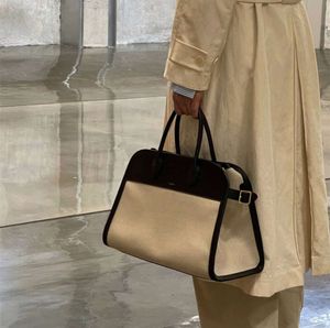 Fourre-tout en toile de vachette The Row Bag femmes Premium nouveau sac à main Margaux haute capacité de haute qualité