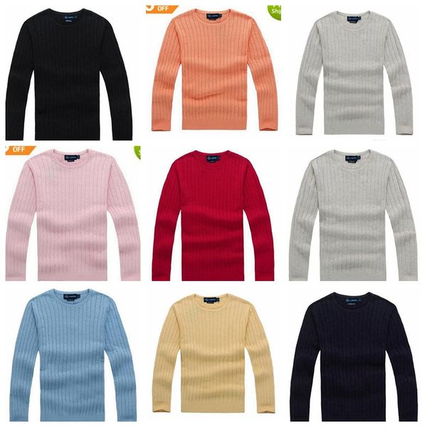 Pull col bénitier 2023 nouveau mile wile polo marque hommes pull torsadé tricot coton pull pull pull petit cheval jeu