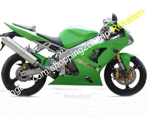 Capot pour Kawasaki 636 Ninja ZX6R ZX-6R ZX 6R vert ABS ensemble complet Kit de carénage de carrosserie 2003 2004 03 04 (moulage par injection)