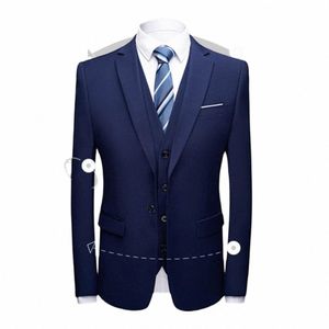 Confortable 1 Set Trendy Pure Color Butts Blazer Pantalon Mâle Costume Formel Revers pour Mariage R9QL #