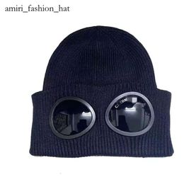 CP Beanie Cap Luxe Designer Stones Island Geribbelde Gebreide Lenshoeden Voor Dames Extra Fijne Merinowol Goggle Beanie Officiële Website Versie Cp Companys Caps 939