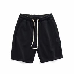 Cp Clothing Stones Island 2023 Shorts décontractés Pantalon de survêtement épais en tricot pour hommes Japonais Rétro Coton Do Old Paresseux Taille élastique Sports 312