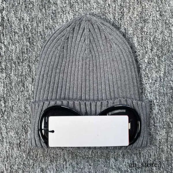 Cp Comapny Deux Verres Lunettes Bonnets Hommes Cp Companys Chapeaux Tricotés Casquettes De Crâne En Plein Air Femmes Uniesex Hiver Bonnet Noir Gris Bonnet Gorros Stone Cap 74