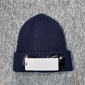 CP Twee lensglazen brils breanies mannen gebreide hoeden schedel petten buiten dames uniex winter beanie zwart grijs motorkap gorros bedrijf 2023 winter 5057