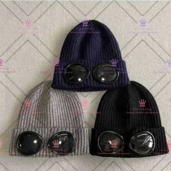 Cp Deux Lentilles Lunettes Lunettes Bonnets Hommes Chapeaux Tricotés Casquettes De Crâne En Plein Air Femmes Uniesex Hiver Bonnet Noir Gris Bonnet Gorros Company 202 857