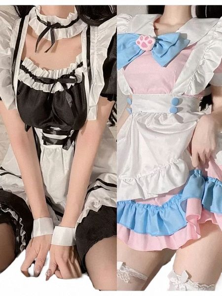 cp5xl Criada erótica Disfraces sexuales Criada Lolita Ropa interior para estudiantes Lencería Juego de rol Estudiante Traje sexy Pecho bajo Ropa de colegiala h3dq #