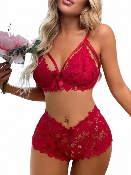 CP5XL Hot Hot sexy Naughty Bodysuit Open Lingerie Set de encaje transparente Kit exótico Babydoll Pull Up Bra Breve Crotchl Pant O8ux#