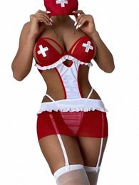 CP5XL Hot Sexy Naughty Nurse RolePlay Costumes French Maid Lolita Body Mesh Jupe Femmes Lingerie Érotique Cosplay Sex Babydoll 91Ns #
