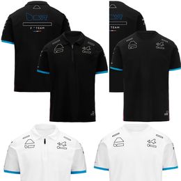 CPJJ Men's Polos Mens T-shirts F1 Team 2024 T-shirt Formule 1 Nouvelle saison Suisse de course Polo T-shirt T-shirt Fans de pilote Tops Summer Mens Black T-shirt Plus taille