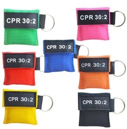 CPR RESVERING MASKER 302 Wegwerp EHBO VAN Skill Training Face Shield Breathing Mask Mouth Breath oneway klep Tool6136055