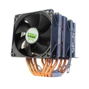 Ventilateur refroidisseur de processeur, 6 caloducs, 3P, 4 broches, PWM, silencieux, pour Intel LGA 1200, 1366, 1356, 1156, 1155, 1151, AMD FX X4, A10, A8, A6, A4, AM3, FM2