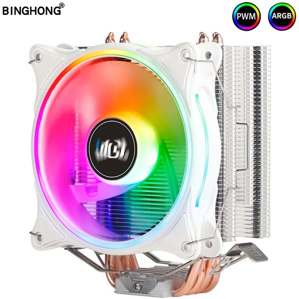 CPU COFGHER LGA 2011 Fan de refroidissement RGB 120 mm 4 Copper Pipe x79 x99 Motorard AMD3 AM4 LGA Intel 1200 1356 1150 1155 1700 Fan CPU 231221