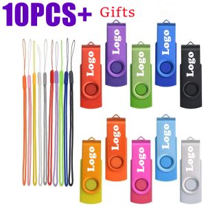 CPU 10PCS / Lot Couleur USB Drive flash Drive de stylo 1 Go 2 Go 4 Go 8 Go 16 Go Pendrive Memory Stick 32 Go 64 Go USB Stick Gift Free Custom