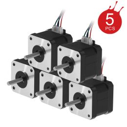 CPUS 5PCS/LOT (17HS4401S) 17HS4401 V5 V6 4LEAD NEMA17 STEPPER MOTOR 42 MOTOR NEMA 17 42BYGH 1.5A voor CNC XYZ voor 3D -printeronderdelen