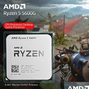 Cpus Amd Nieuwe Ryzen 5 5600G R5 Cpu Gaming Processor Socket Am4 3.9Ghz Zes-Core Twee-Draad 65W DDR4 Desktop Accessoires Drop Delivery C Dhufs