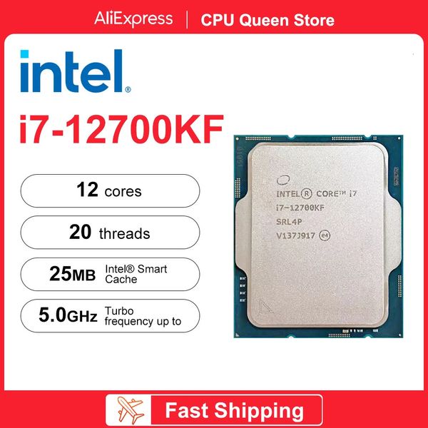 CPU Intel Core i7 12700KF 36 GHz 12Core 12Thread 12th CPU Procesador 10NM L325M 125W LGA 1700 Procesador de juegos 231120