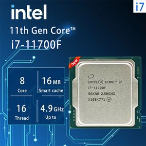 Processeurs Intel Core i711700F i7 11700F 25 GHz processeur d'unité centrale à huit cœurs seize fils L316M 65W LGA1200 carte mère sans refroidisseur 231120