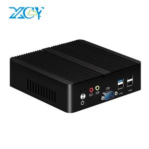 CPUS Mini PC Intel Pentium J2900 Quadores 2X Com RS232 Dual Gigabit Ethernet Embedded Industrial Industrial Computer WiFi 4G