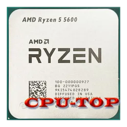 CPUS NIEUW AMD RYZEN 5 5600 R5 5600 3.5 GHz 6Core 12thread CPU -processor 7nm L3 = 32m 100000000927 Socket AM4 Geen ventilator
