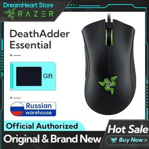 Processeurs Razer Deathadder essentiel souris de jeu filaire Gamer 6400 dpi conception ergonomique mécanique bouton latéral souris pour ordinateur portable