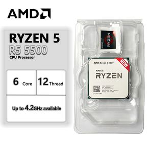 Processeurs Ryzen 5 5500 R5 3 6 GHz 6 Core 12 Thread CPU Processor 7NM L3=16M 100 000000457 Socket AM4 mais sans refroidisseur 230712