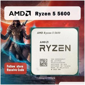 Cpus Ryzen 5 5600 R5 3,5 Ghz 6-core 12-draads CPU-processor 7Nm L3Is32M 100-000000927 Socket Am4 Geen ventilator 240115 Drop Delivery Computers Dhffp