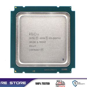 Processeurs utilisés Intel xeon E5 2697 v2 2.7GHz 30M QPI 8GT/s LGA 2011 SR19H C2 E5 2697v2 processeur d'unité centrale 100% travail normal 230925