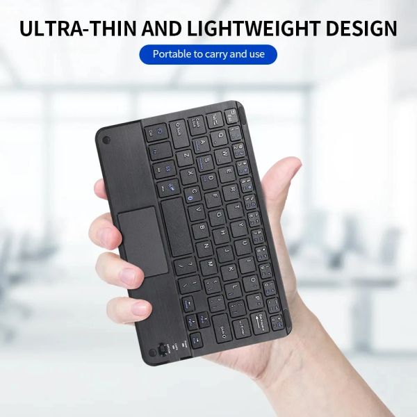CPUS Wireless BT 3.0 Teclado 59 Teclas Ultraslim Mini Bt Keyboard con soporte Touch Pad Support