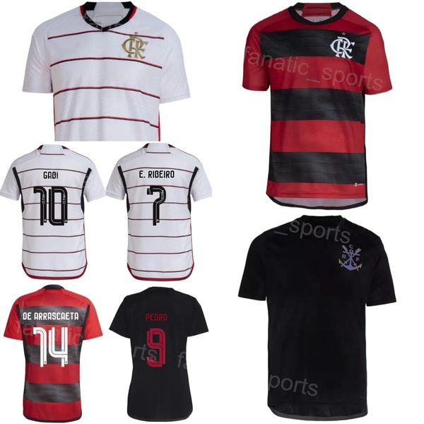 CR Flamengo 23 24 Soccer 29 Victor Hugo Maillots 4 Leo Pereira 14 Giorgian de Arrascaeta 10 Gabriel Barbosa 6 Ayrton Lucas Kits de maillots de football Nom personnalisé Équipe du club